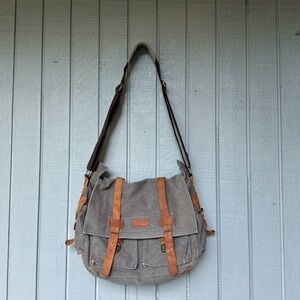 Kattee Messager Fabric Gray Bag